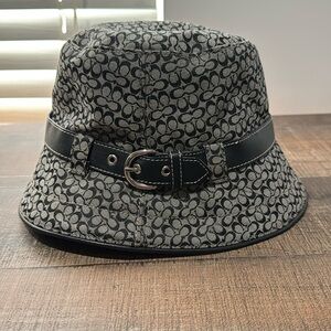 Black and grey coach bucket hat size P/S